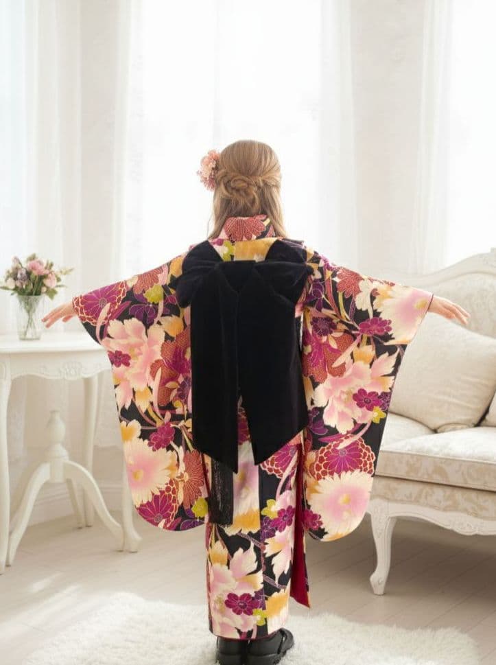 ブランド撫松庵着物とベルベット作り帯セット