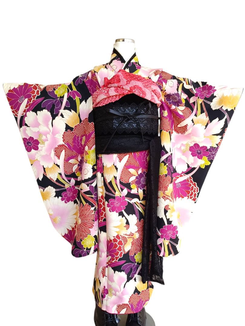 ブランド撫松庵着物とベルベット作り帯セット