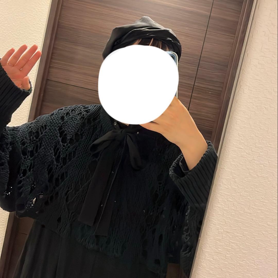 Y's レース編みクロップドショートニット