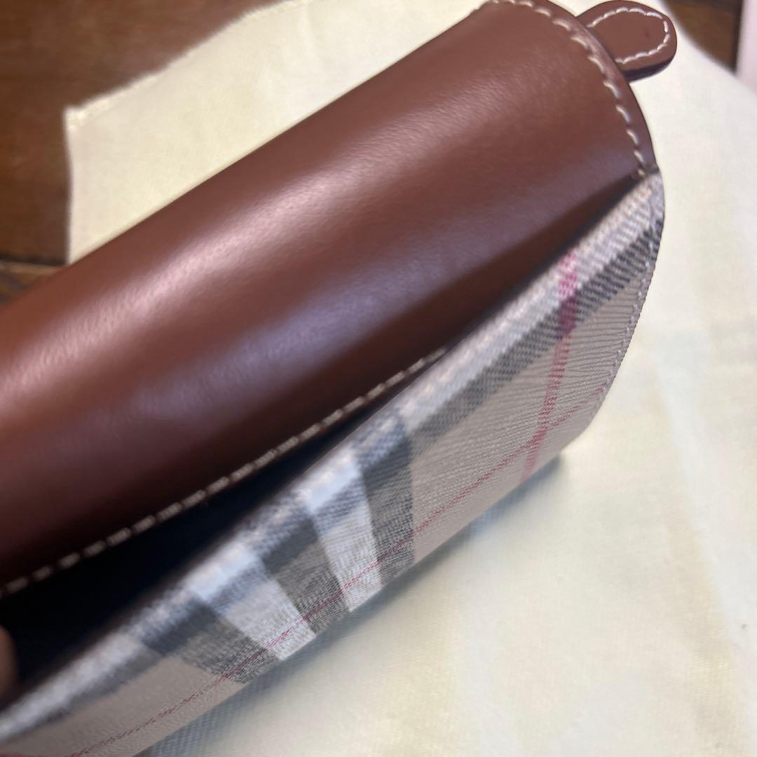 BURBERRY 三つ折り財布 ブラウン/チェック柄