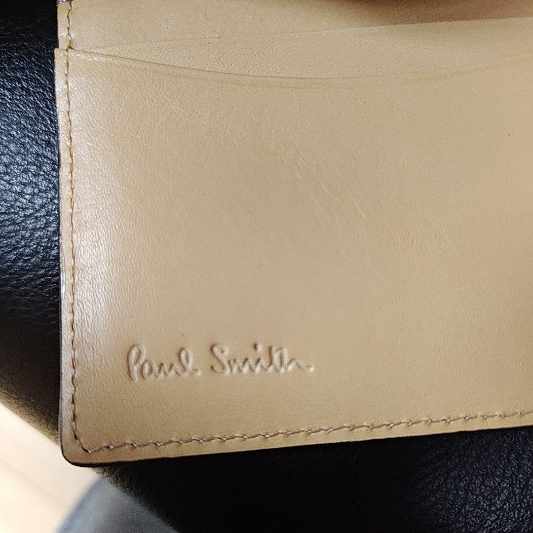 【新品未使用】Paul Smith 本革 二つ折り財布 ブラウン 箱・保存袋付