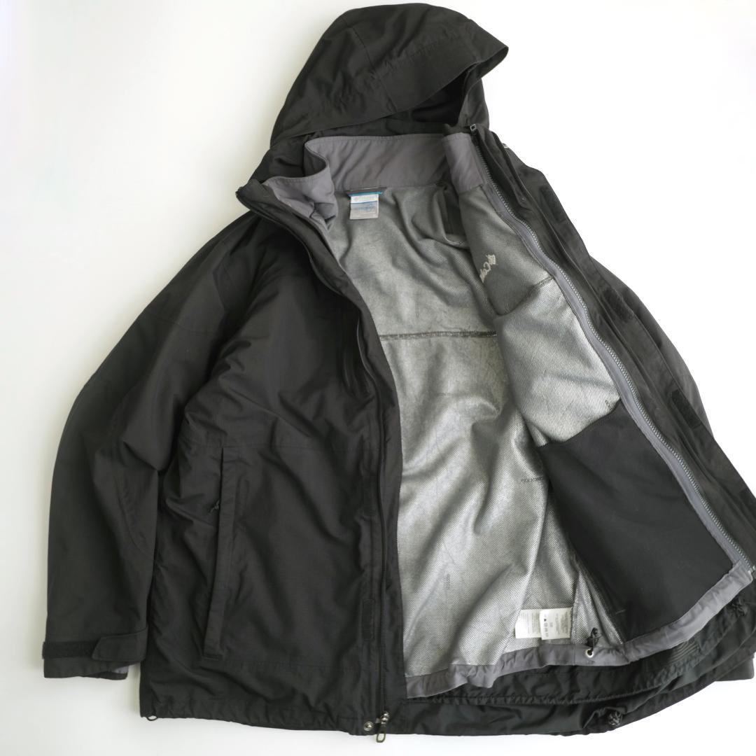 Columbia コロンビア ナイロンマウンテンパーカー ライナー付き 黒　L
