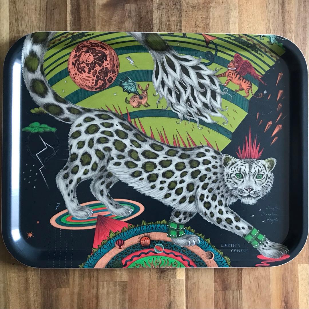 北欧ブランドjamidaのデザイナーズトレー/ ユキヒョウ【43×33cm】