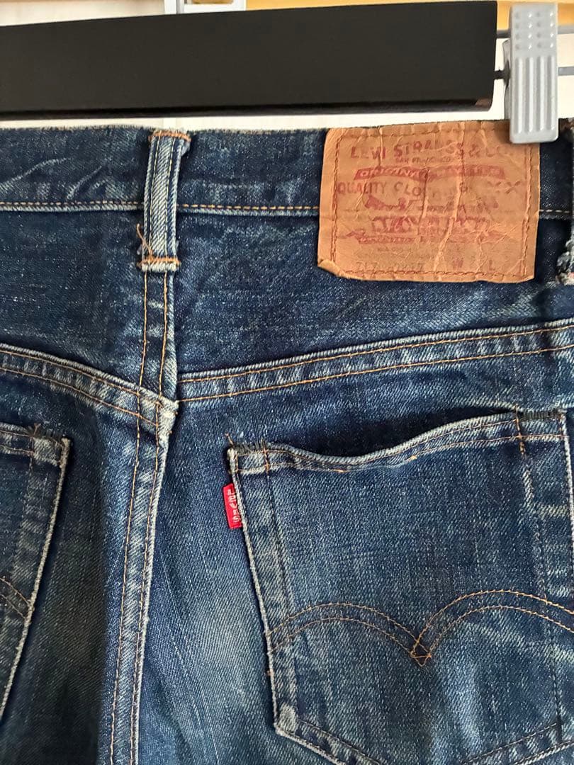 70s66前期Levi's717フレアデニム42タロンシングルヴィンテージ黒カン