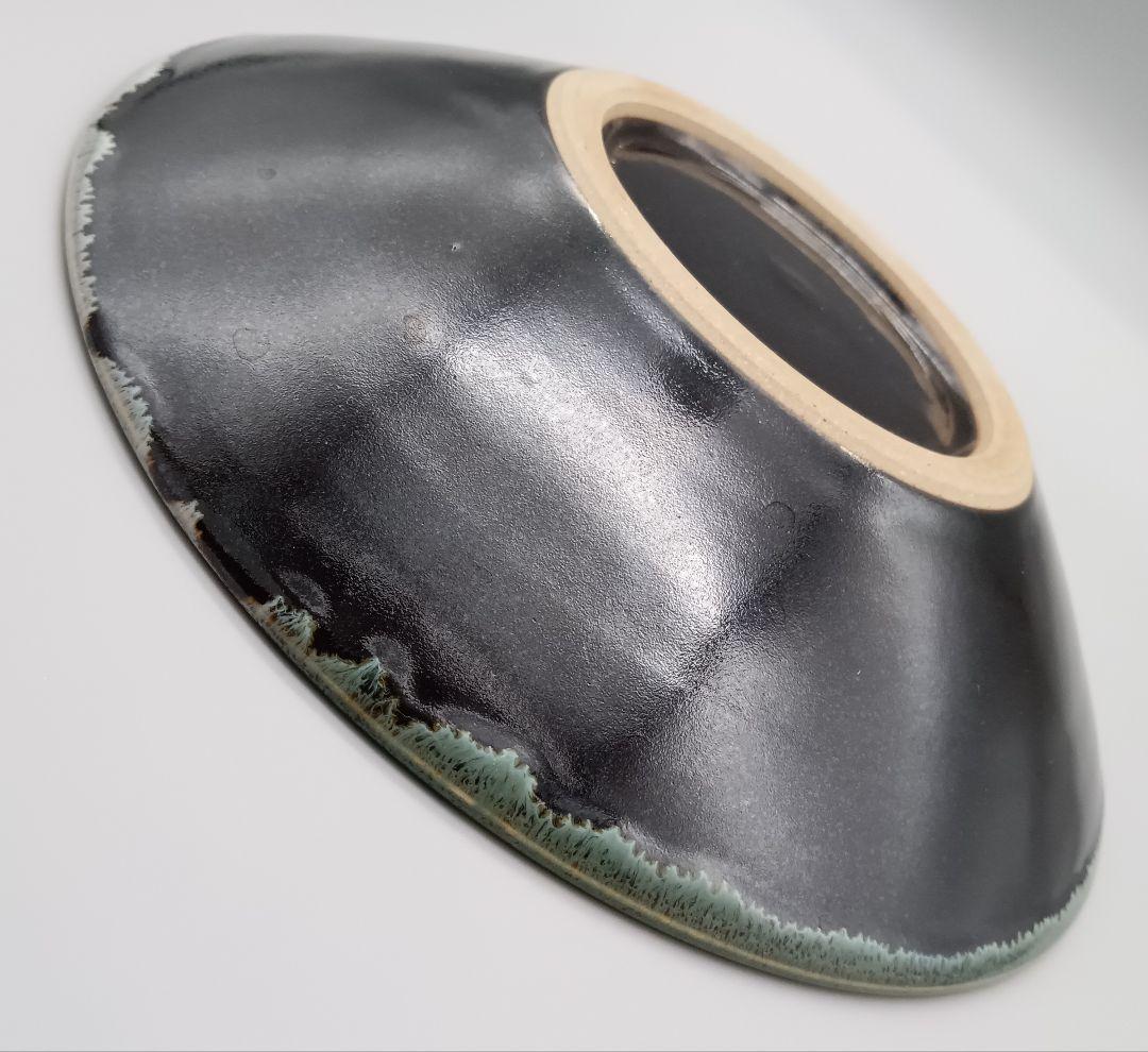 因州 中井窯 染め分け 3色 皿 2点 セット 器 六寸