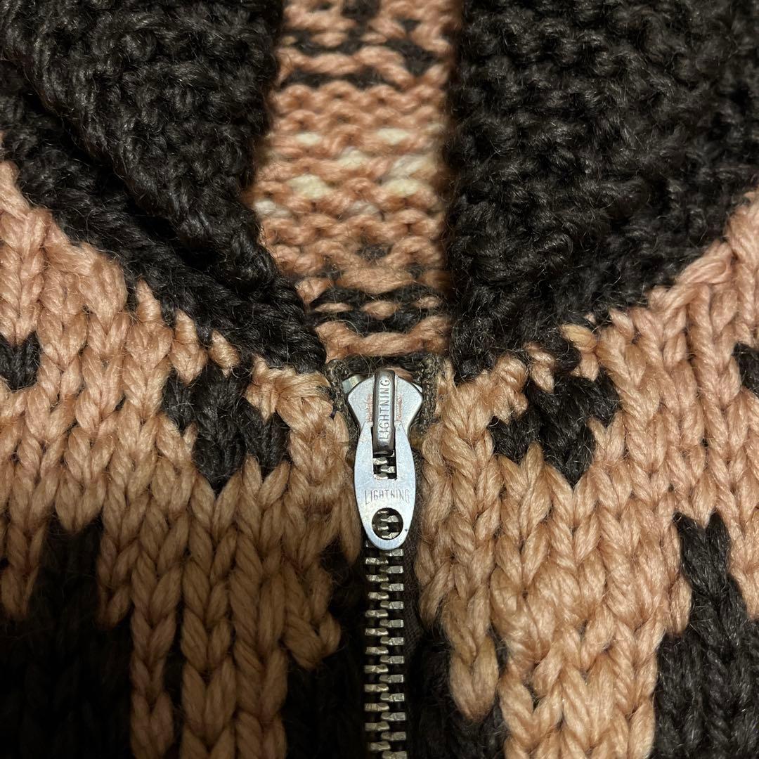 カウチンカーディガン 推定60s Lightning zip