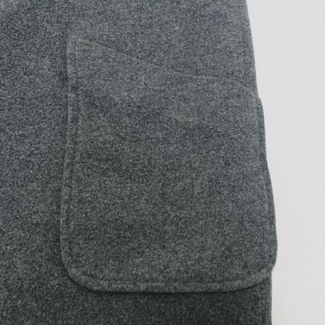 〖ebonyivory〗グレー チェスターコート F コクーン カシミヤ混