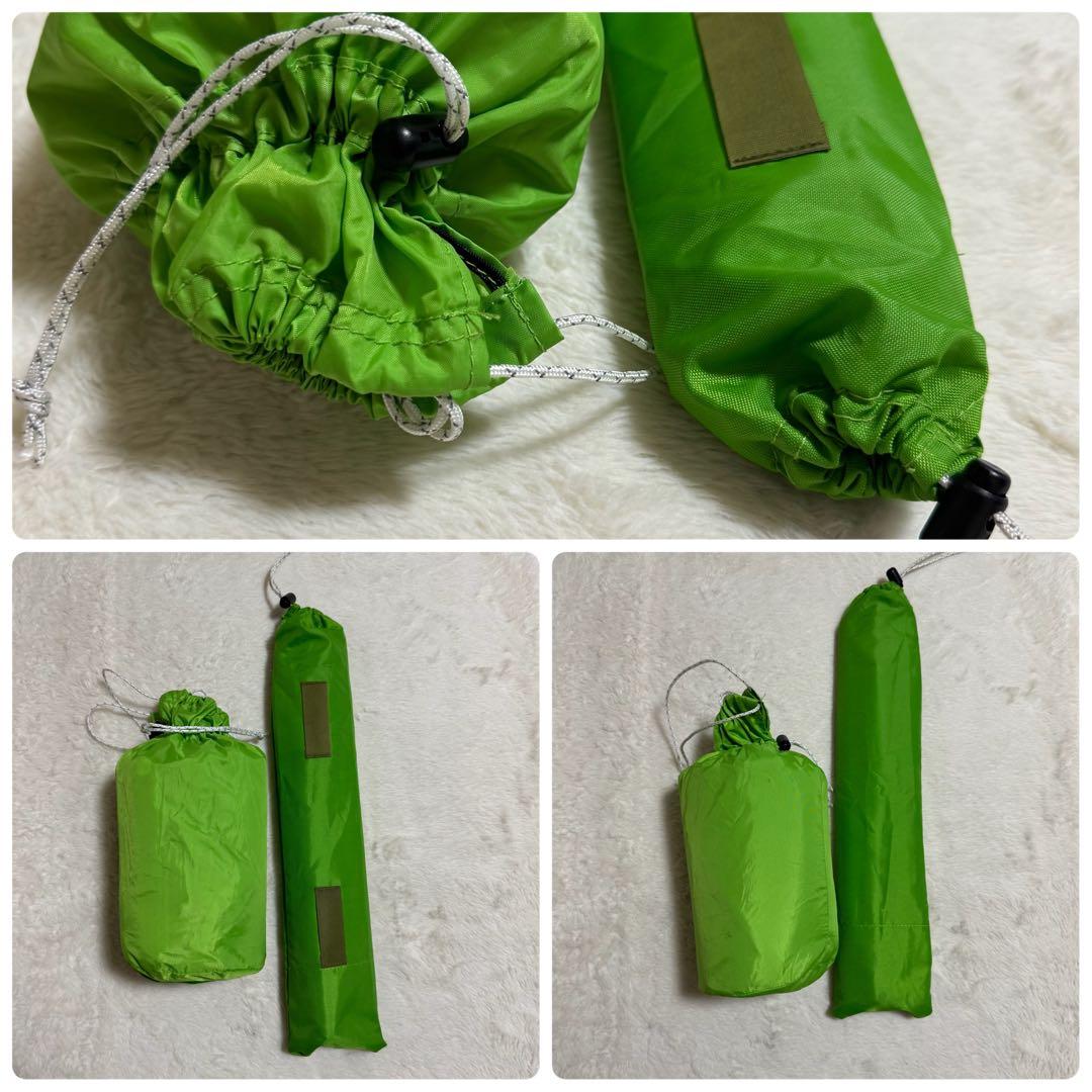 極美品モンベル　ミニタープ HX ポール2本セット　グリーン