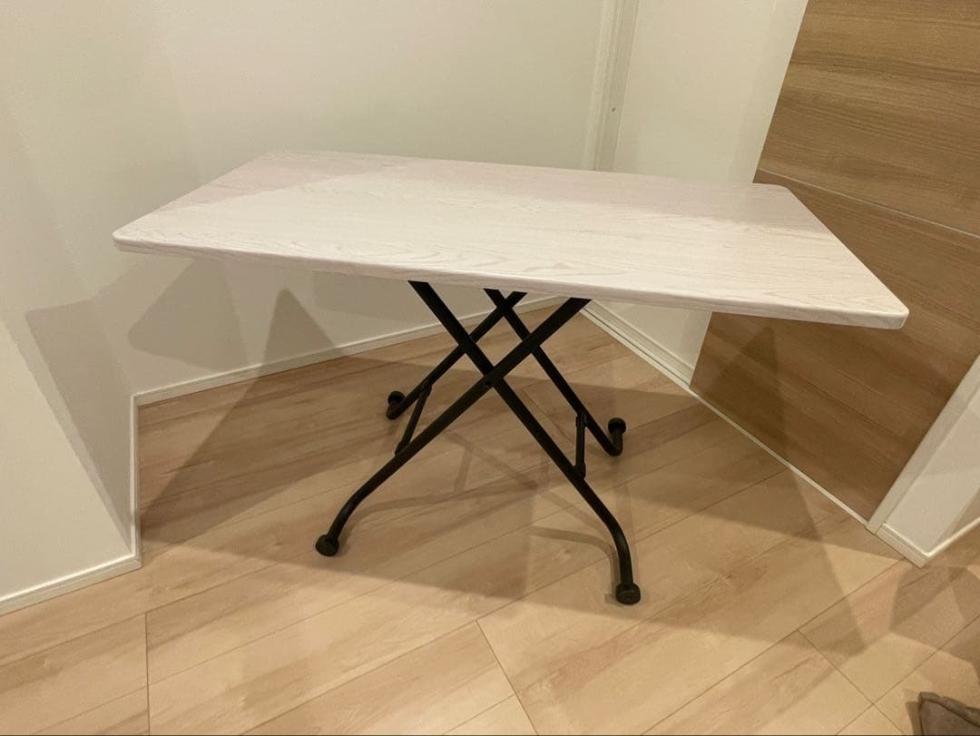 昇降テーブルライザN （ライトブラウン）折りたたみコンパクト　軽作業　机　極美品