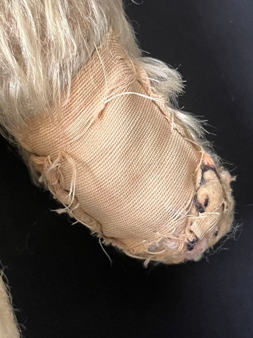 アンティークヴィンテージ英国製テディベア 革靴ぬいぐるみベアくまドール