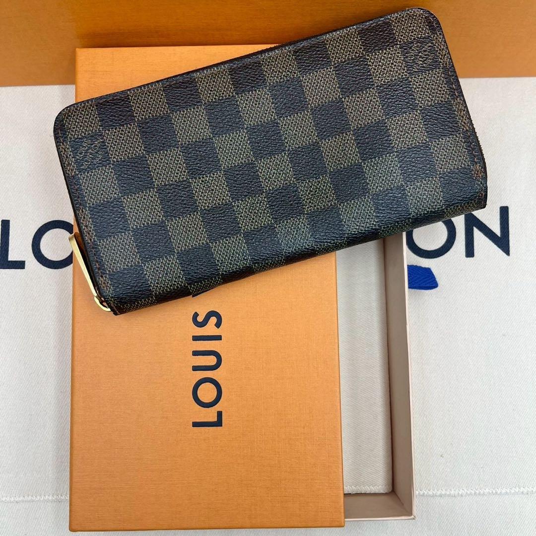 【良品】ルイヴィトン ダミエ エベヌ ジッピーウォレット 箱・保存袋付き♪