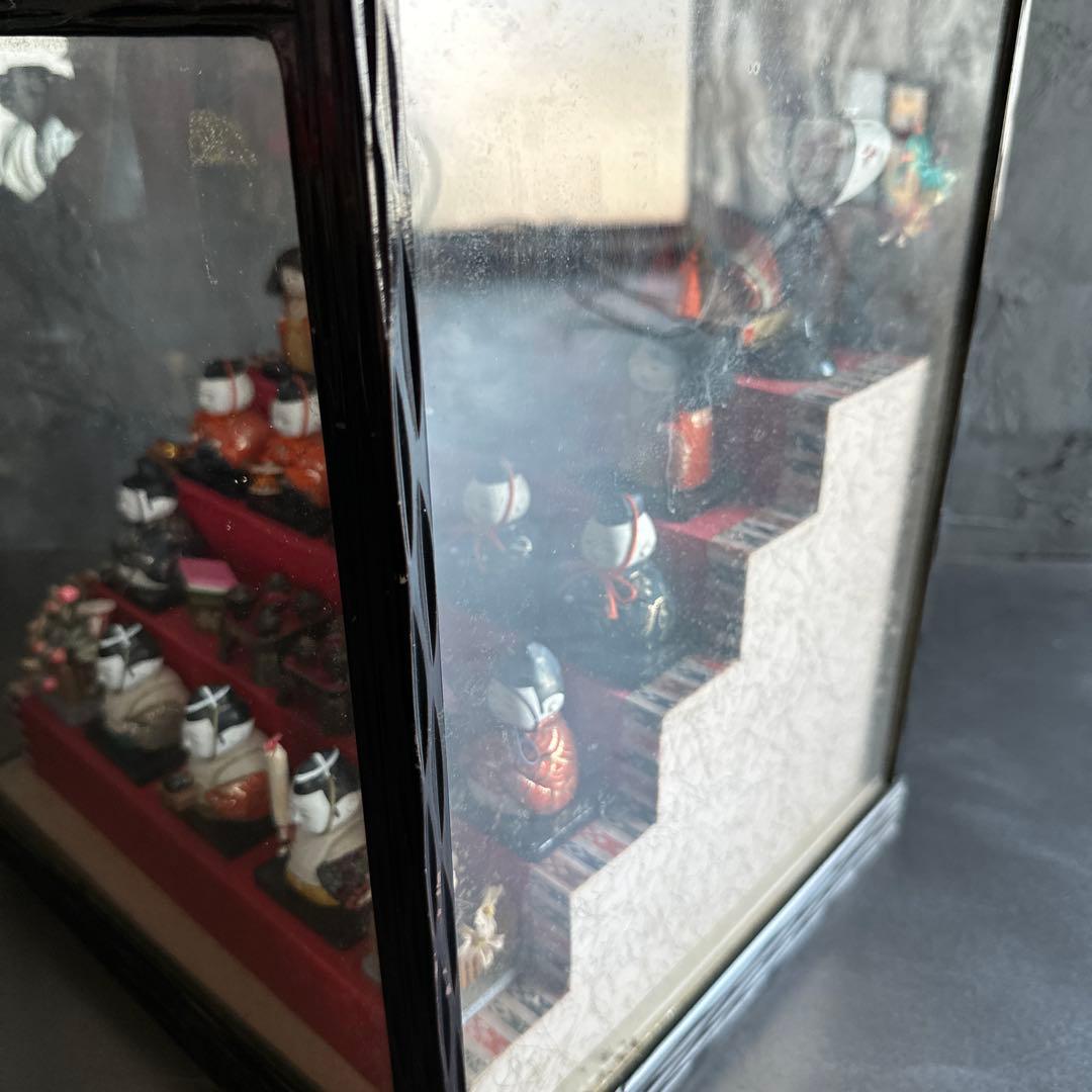 最終お値下げ❣️希少品ヴィンテージ　ミニお雛様5段飾り　木目込み人形