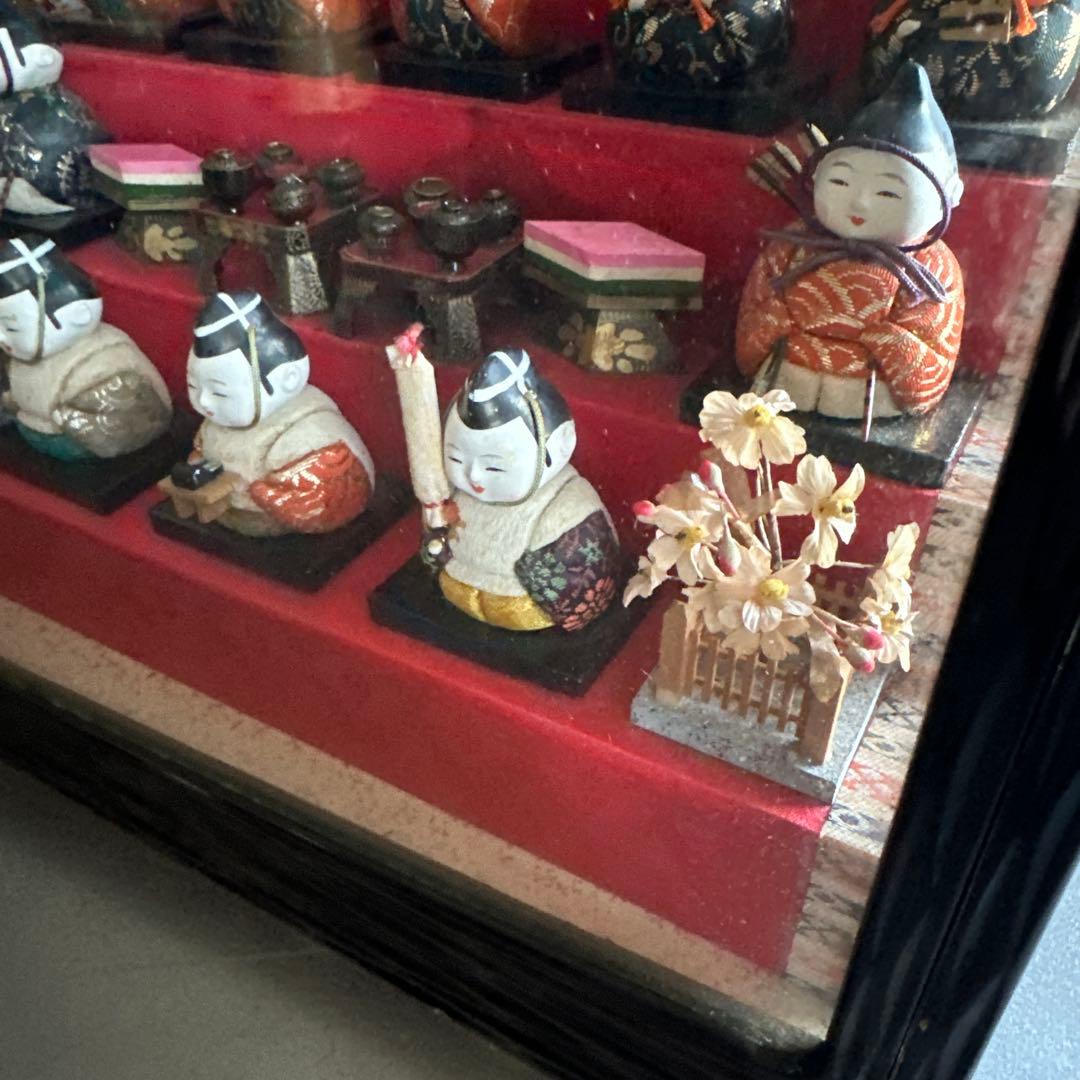 最終お値下げ❣️希少品ヴィンテージ　ミニお雛様5段飾り　木目込み人形