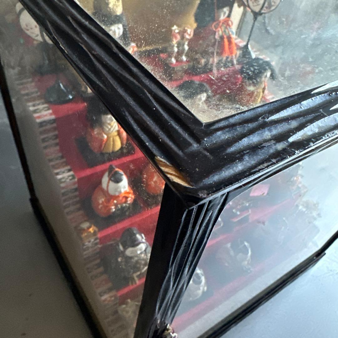 最終お値下げ❣️希少品ヴィンテージ　ミニお雛様5段飾り　木目込み人形