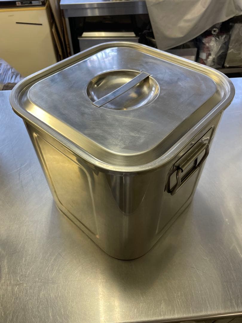 三宝産業　YUKIWA SQ-DEEP KITCHEN POT35ℓ 蓋取手