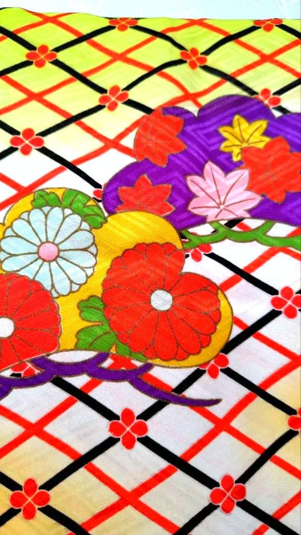 RK404アンティーク子供着物着丈77センチ裄丈38センチしつけ糸付き綺麗美品