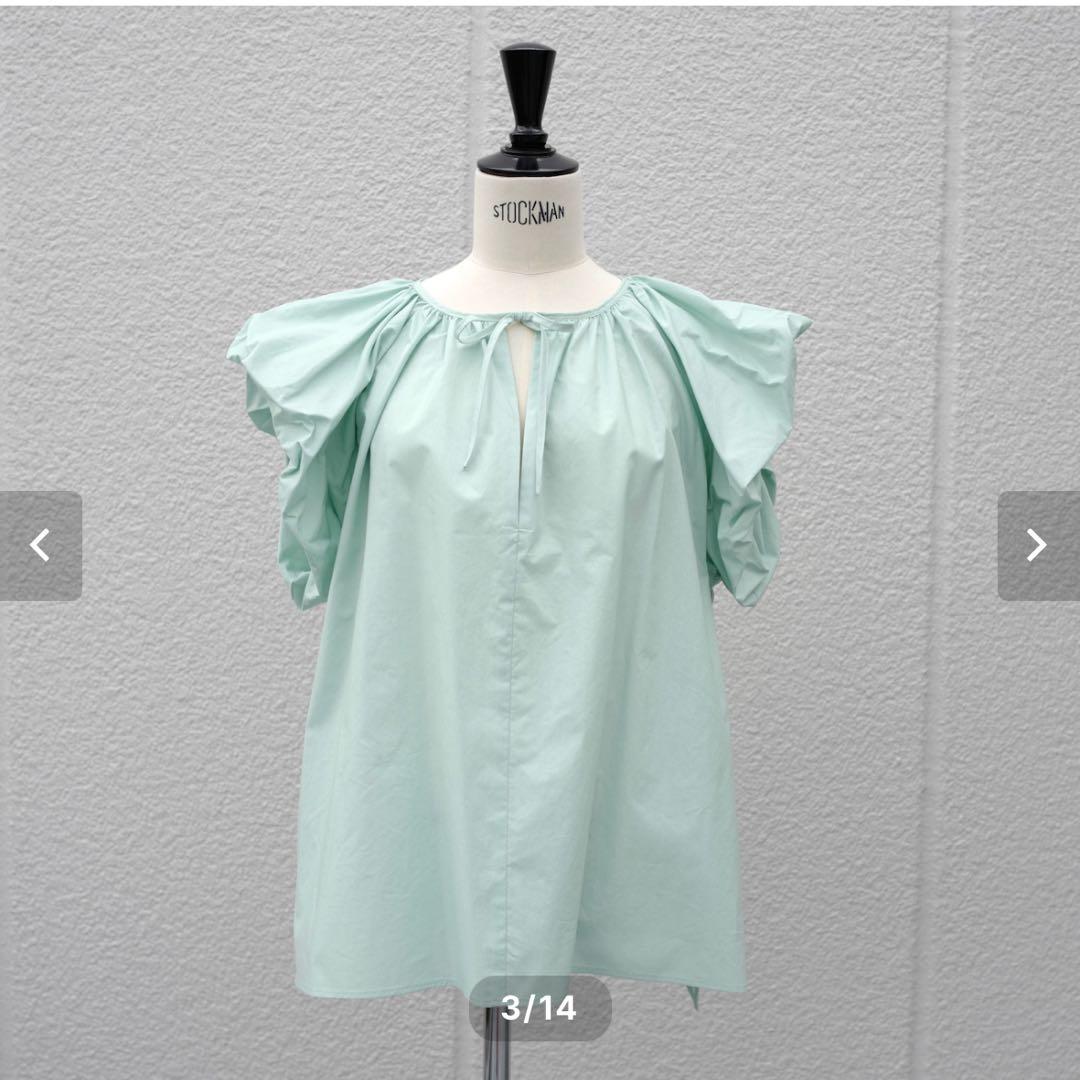 美品　ジプソフィア　Balloon Blouseライトグリーン