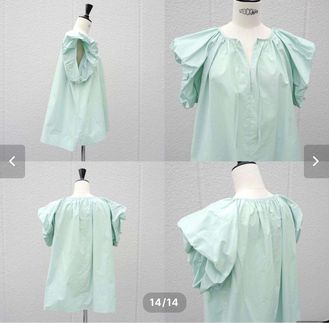 美品　ジプソフィア　Balloon Blouseライトグリーン