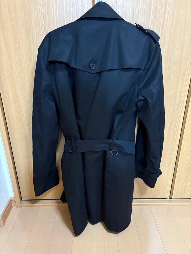 ブラック トレンチコート ダブルブレスト