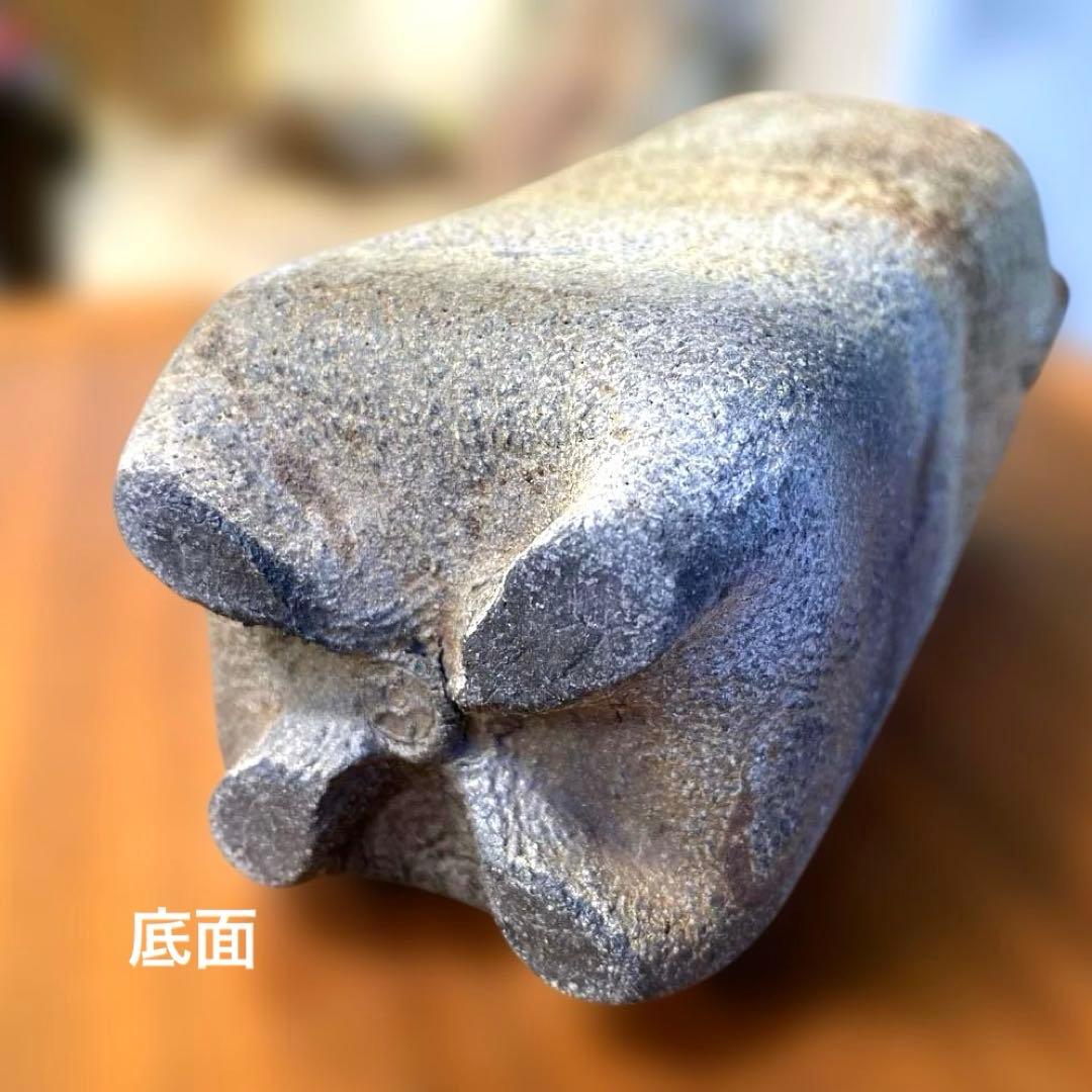 冬柴文廣 萬古焼 燻捻手花入 花瓶 花器 菊紋 陶器 手捻り 工芸品 手桶