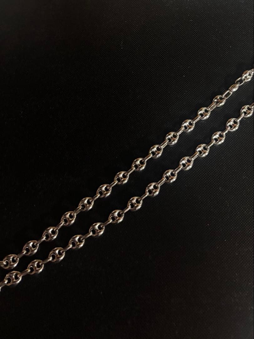 シルバー ネックレス パフグッチ 幅4mm 45cm