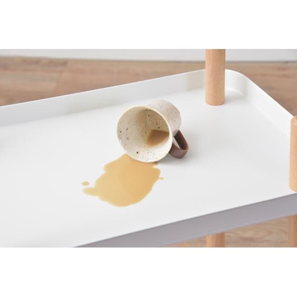 コンパクト スリム 2段 隙間 格安 キャスター付 北欧 サイドワゴン 白