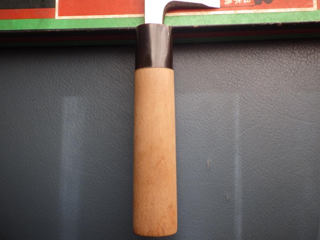 日本橋/木屋イヅツキ出刃包丁/本水牛柄刃渡180mm共箱有り★手研ぎ済み★