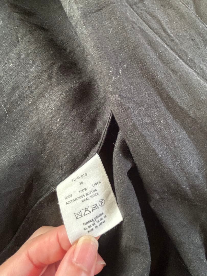 Fumika uchida コート　リネンコート　フミカウチダ　ウチダフミカ