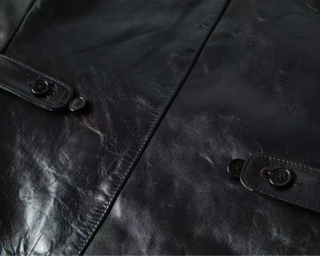 Tomoe茶芯馬革 レザーカーコート ホースハイド レザージャケット M