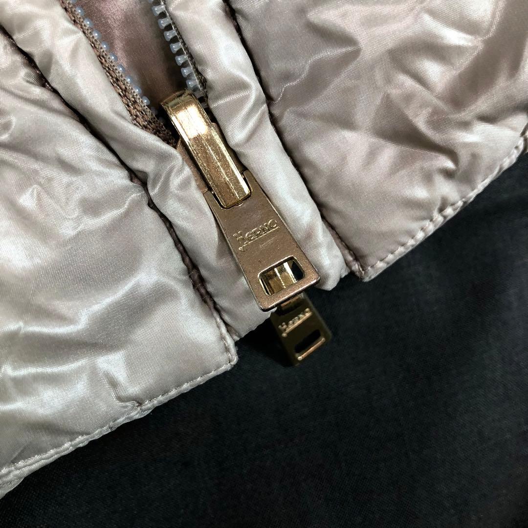 希少デザイン ヘルノ 2way ダウンベスト ニット 取外し可 グレージュ 42