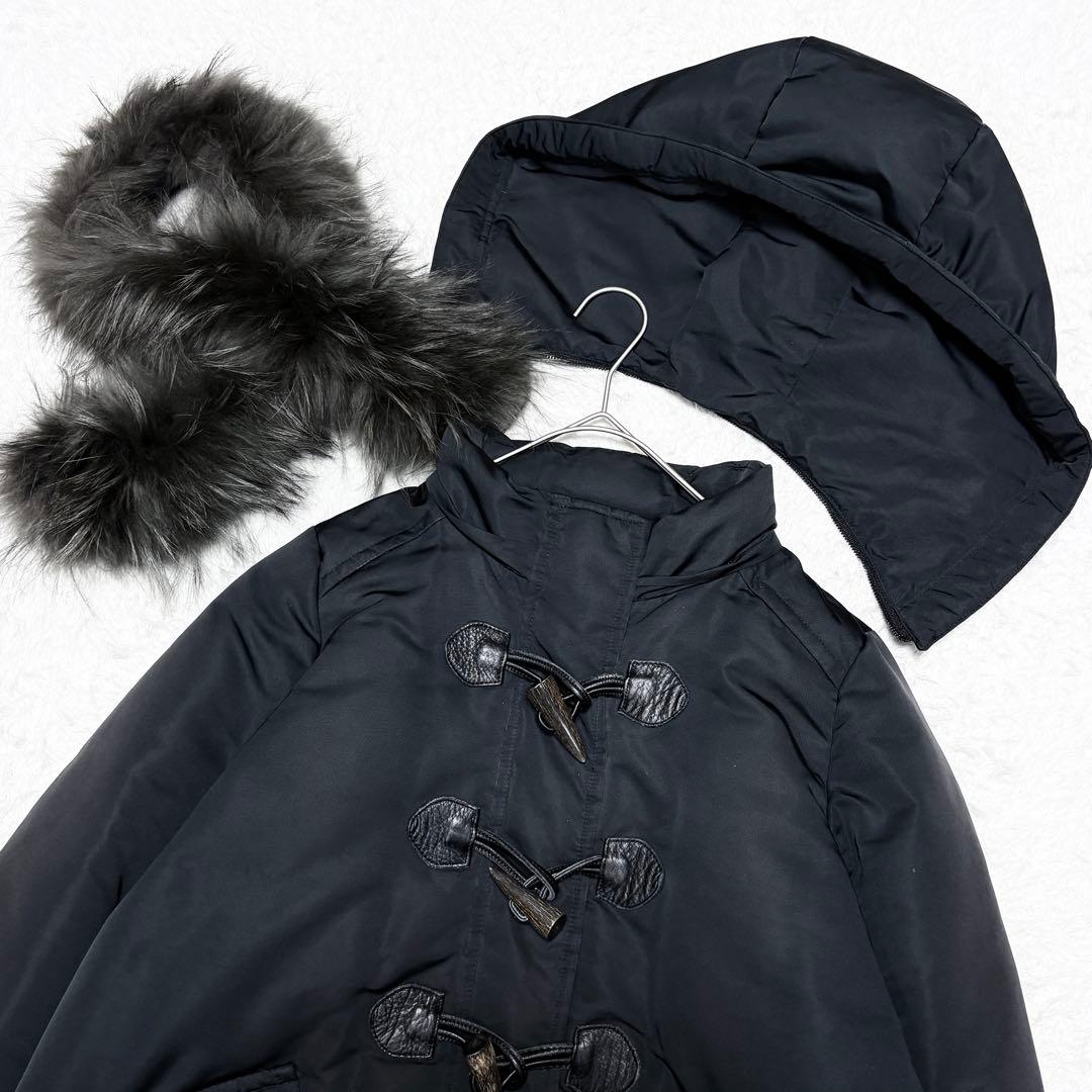 【美品】グレースコンチネンタル 3way 切り替え ダウンコート ラクーンファー