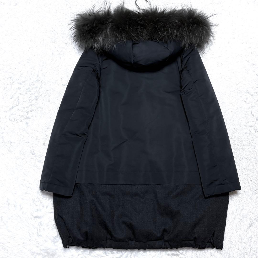 【美品】グレースコンチネンタル 3way 切り替え ダウンコート ラクーンファー