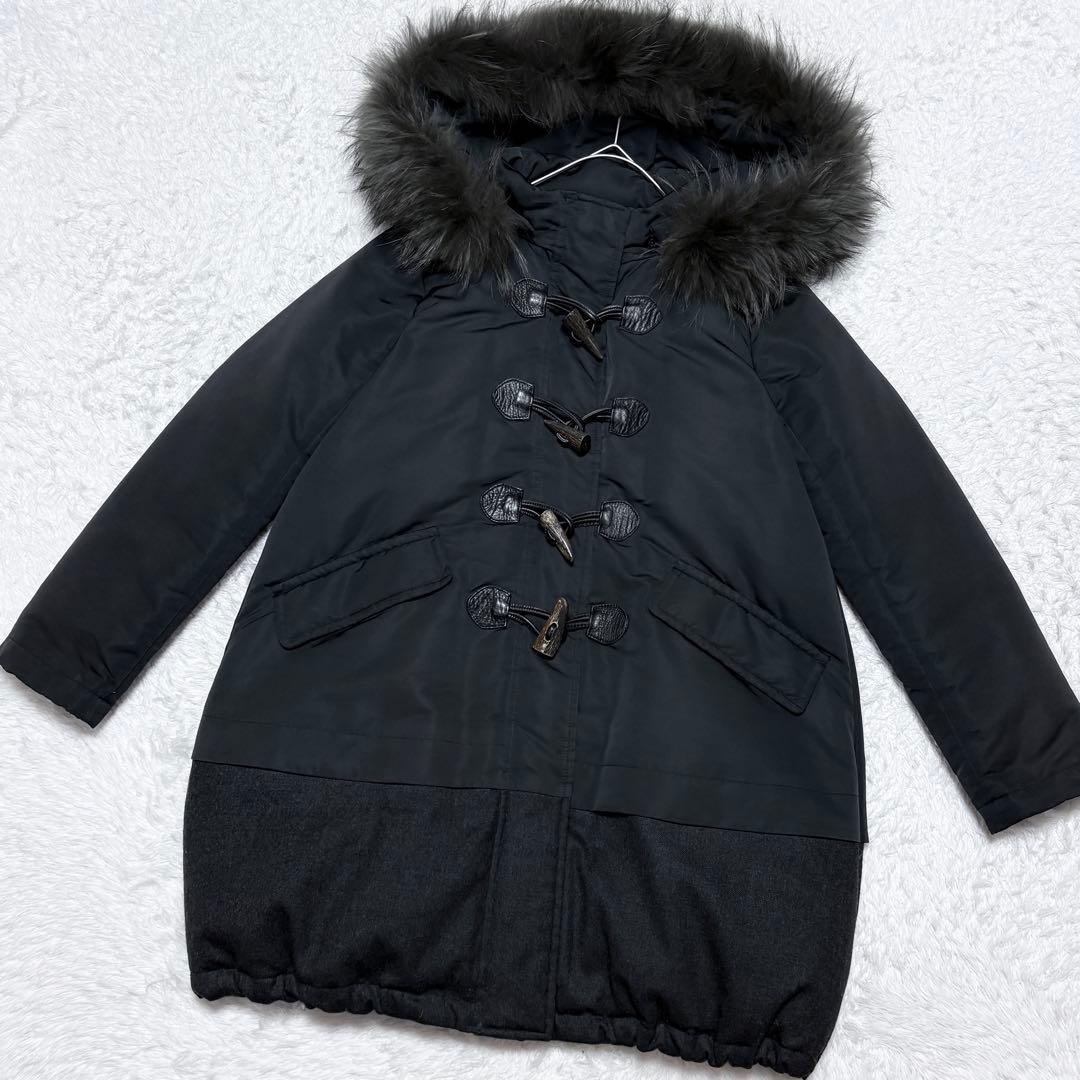 【美品】グレースコンチネンタル 3way 切り替え ダウンコート ラクーンファー