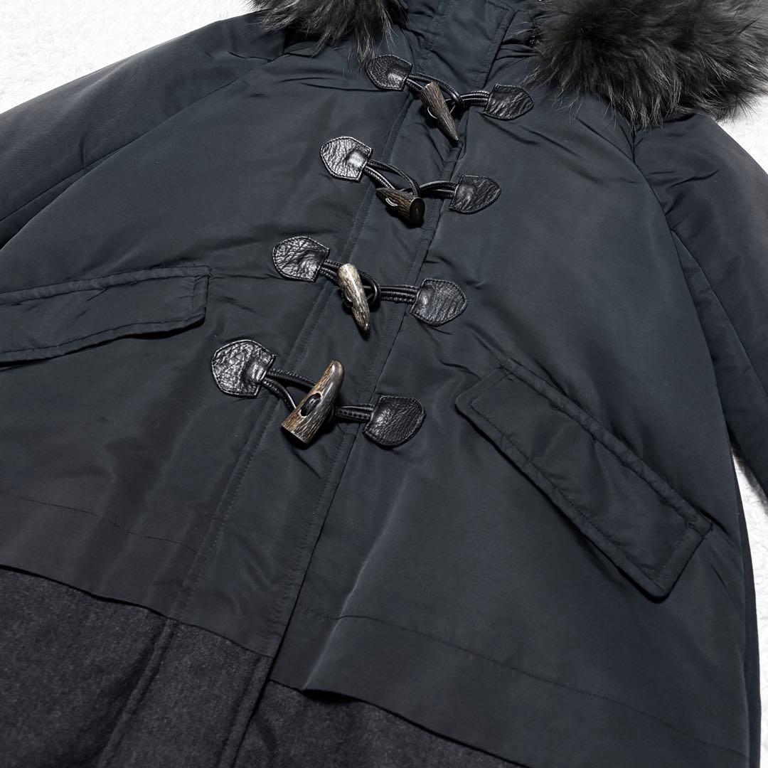 【美品】グレースコンチネンタル 3way 切り替え ダウンコート ラクーンファー