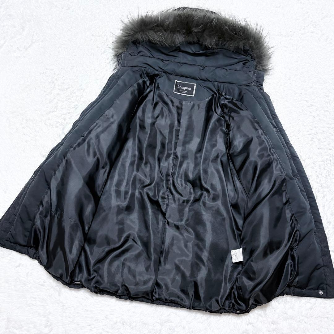 【美品】グレースコンチネンタル 3way 切り替え ダウンコート ラクーンファー