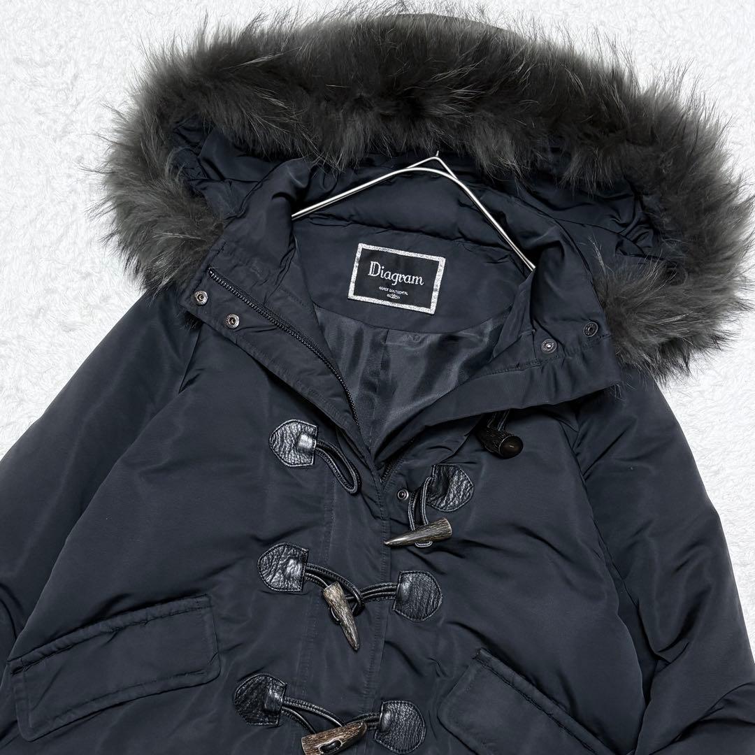 【美品】グレースコンチネンタル 3way 切り替え ダウンコート ラクーンファー