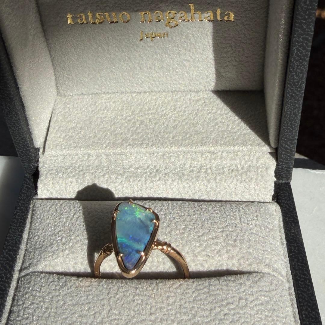 最終価格　tatsuo nagahata ボルダーオパール　リング　K10