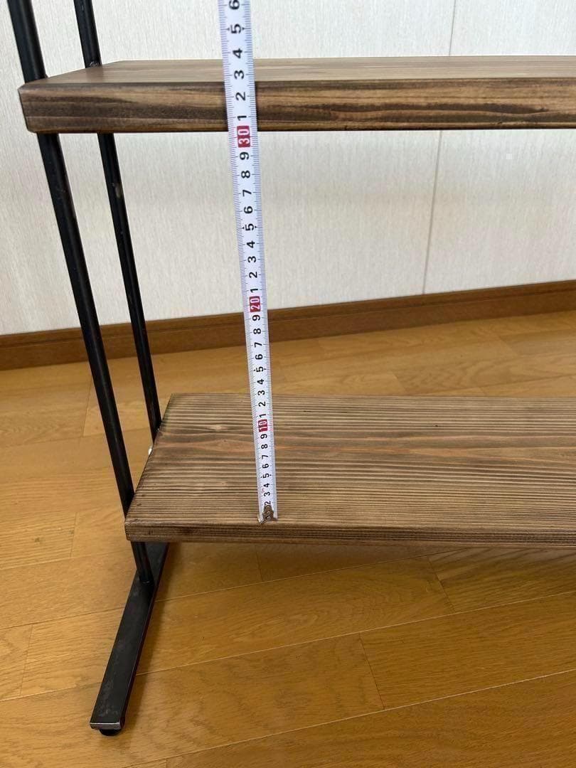 2段棚　ラック　アンティーク風　ハンドメイド　　アイアン家具