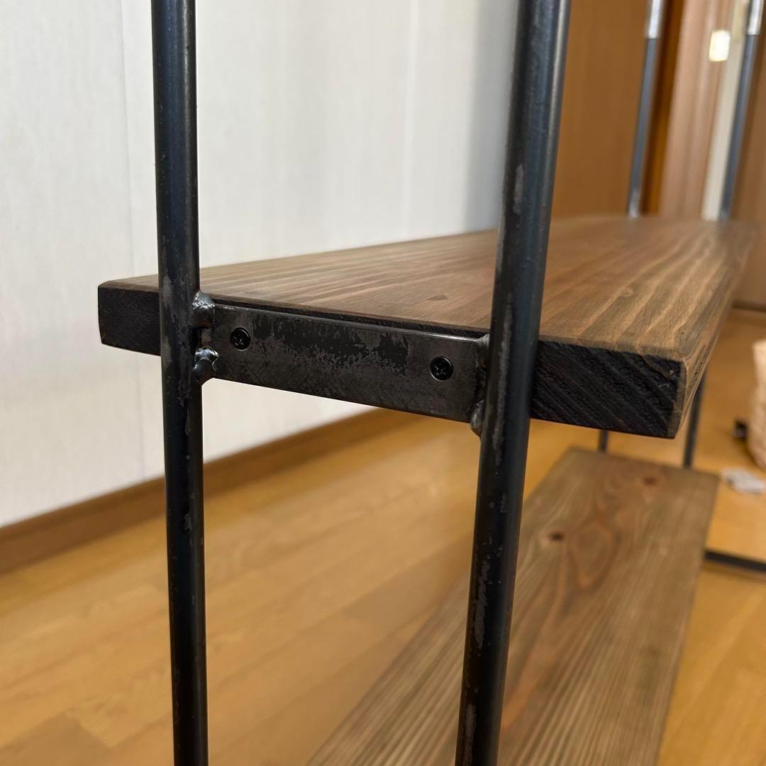 2段棚　ラック　アンティーク風　ハンドメイド　　アイアン家具
