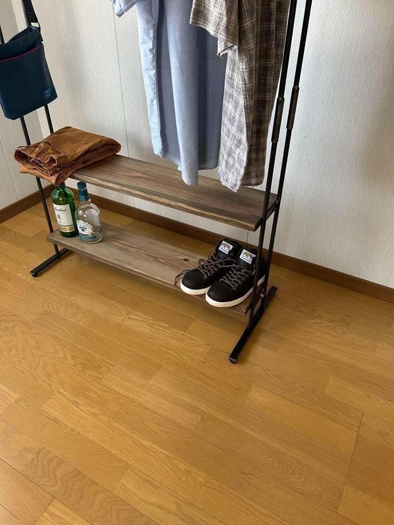 2段棚　ラック　アンティーク風　ハンドメイド　　アイアン家具