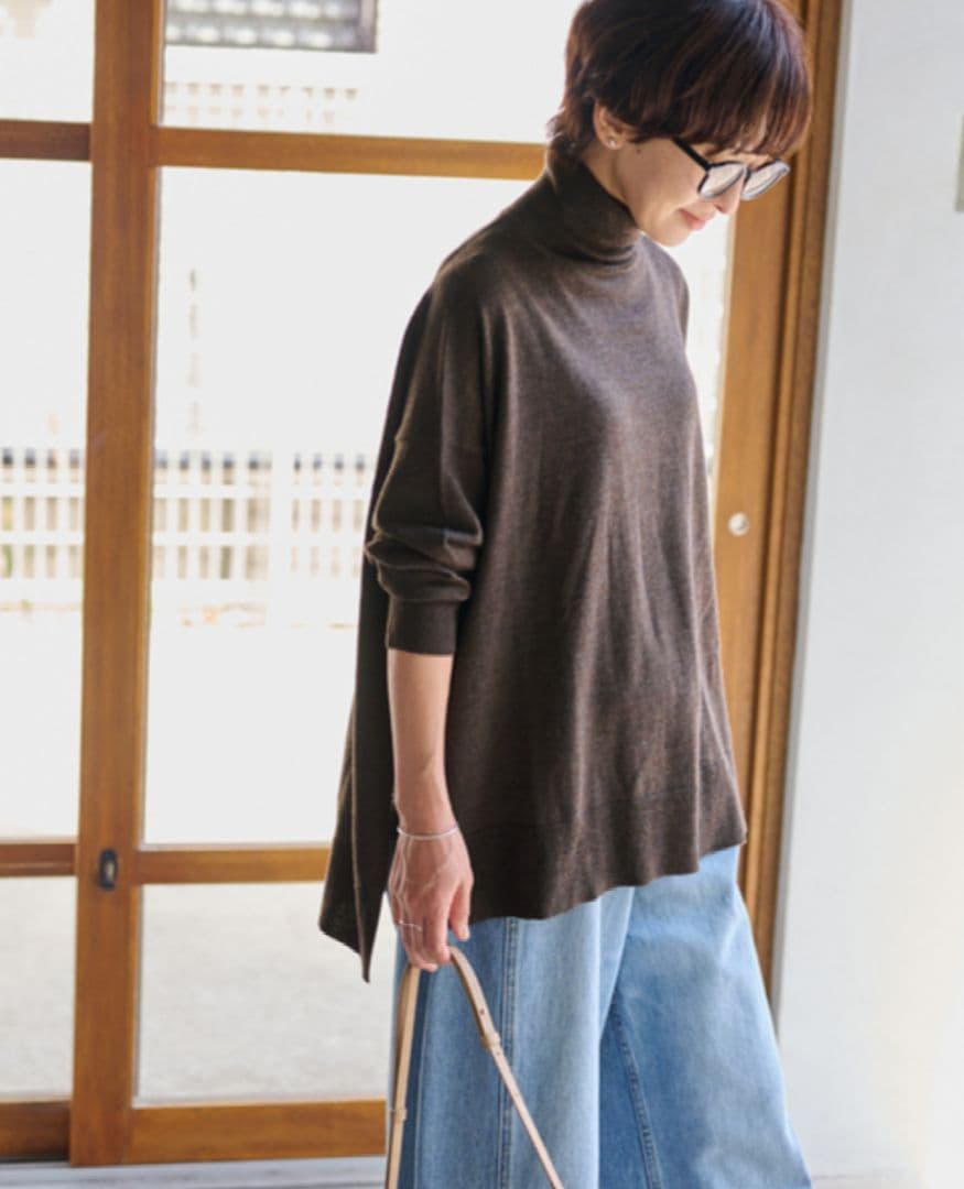 ジャーナルスタンダードレリューム ◇ BiellaYarnワイドタートルネック