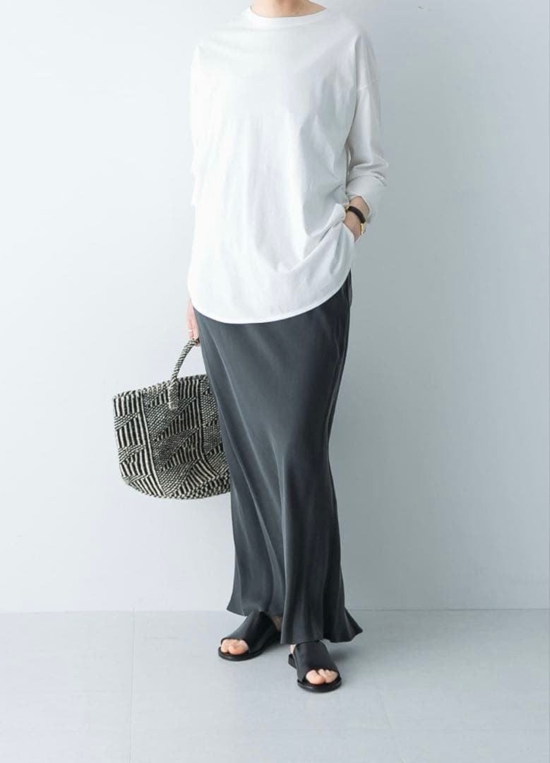 KAGURE かぐれ キュプラスカート チャコール