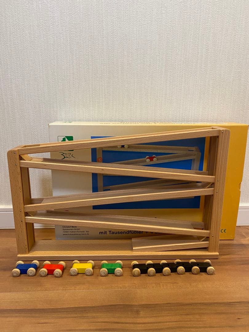 【美品】ベック社　トレインカースロープ知育玩具　ドイツ製　クネクネバーン
