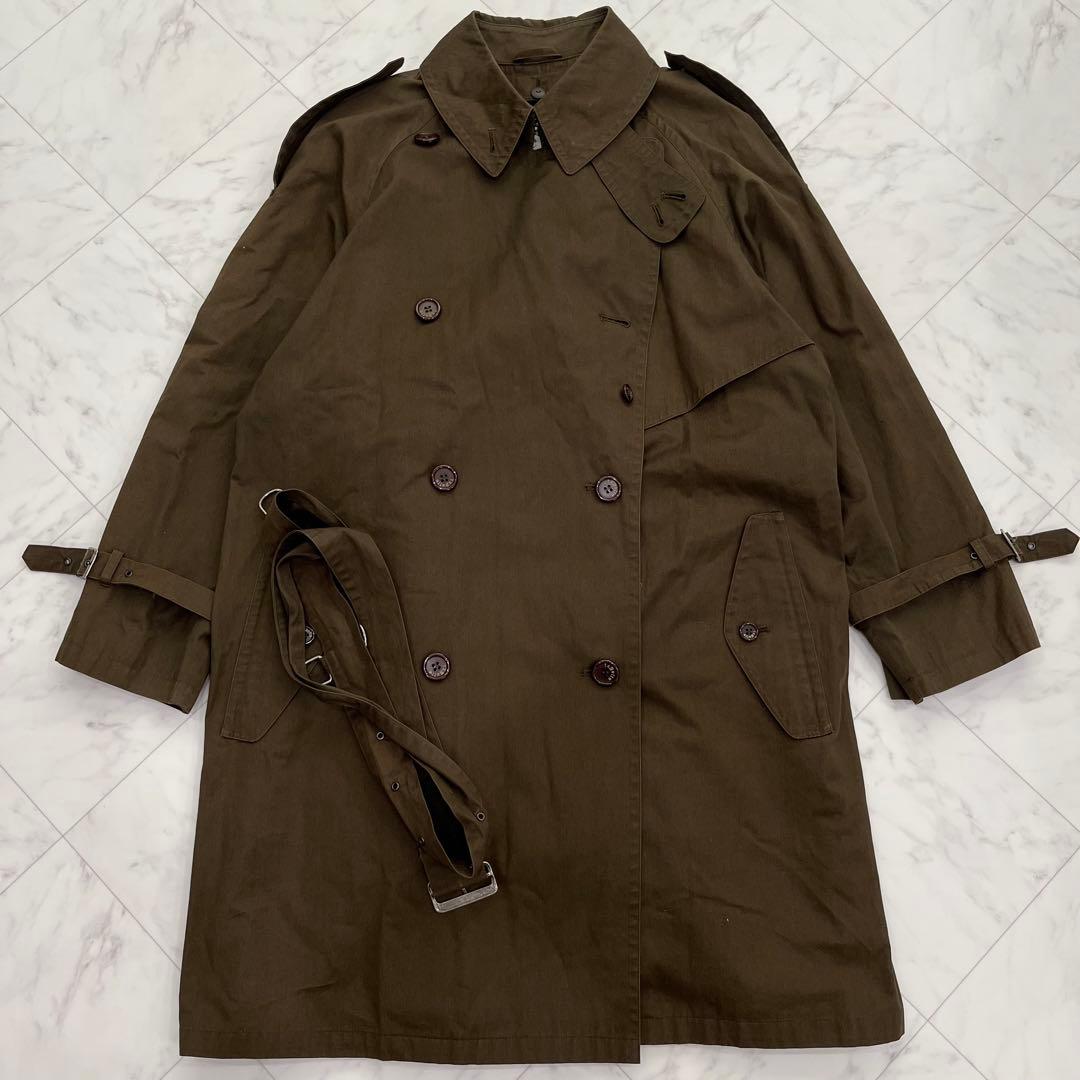 allegri イタリア製 トレンチコート オリーブ　古着　ミリタリー