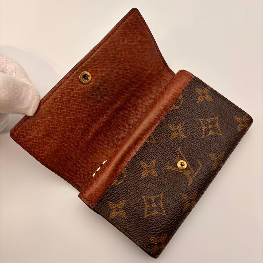 ✨鑑定済み✨ルイヴィトン✨モノグラム 二つ折り財布 ポルトモネビエ トレゾール