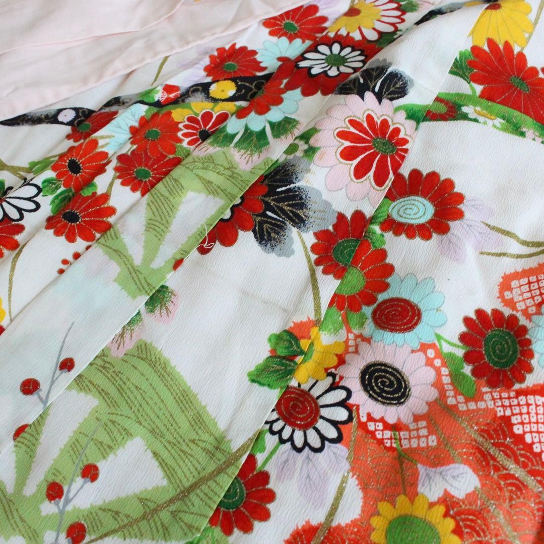 七五三 7歳 女の子 子供 アンティーク 着物 つくり帯 セット