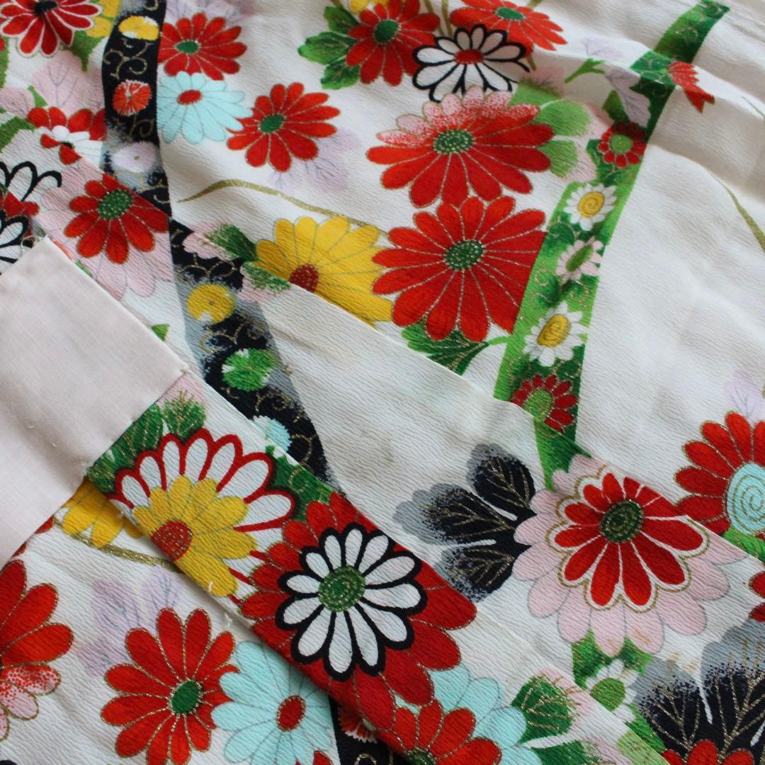 七五三 7歳 女の子 子供 アンティーク 着物 つくり帯 セット