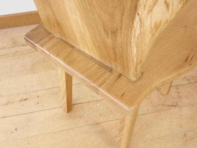 ふくろう　椅子　ダイニングチェアー　イスF　ナラ材　白木色　勇峰工芸（新）