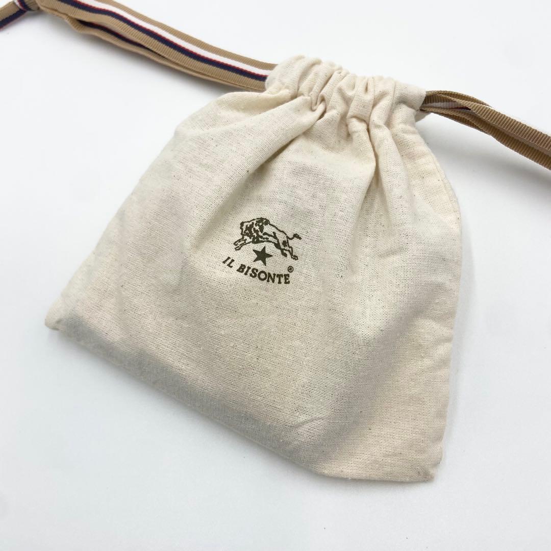 未使用　イルビゾンテ　折り財布　ロゴ刻印　フラップ　レザー　ブラック