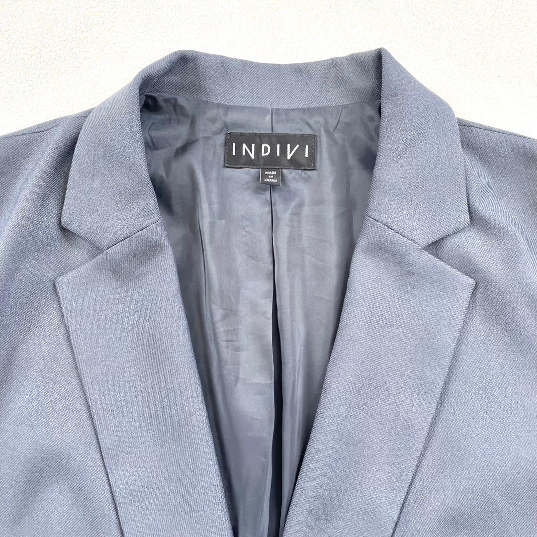 美品✨インディヴィ ダブル テーラードジャケット パンツ セットアップ スーツ